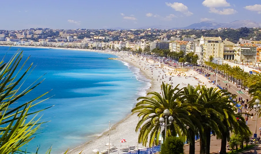 Promenade des Anglais from Castle Hill Park