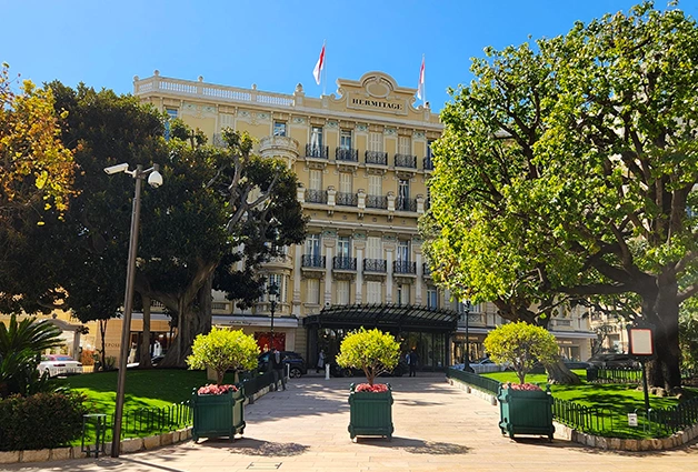 Hotel Hermitage Monte Carlo on trip with Raquel