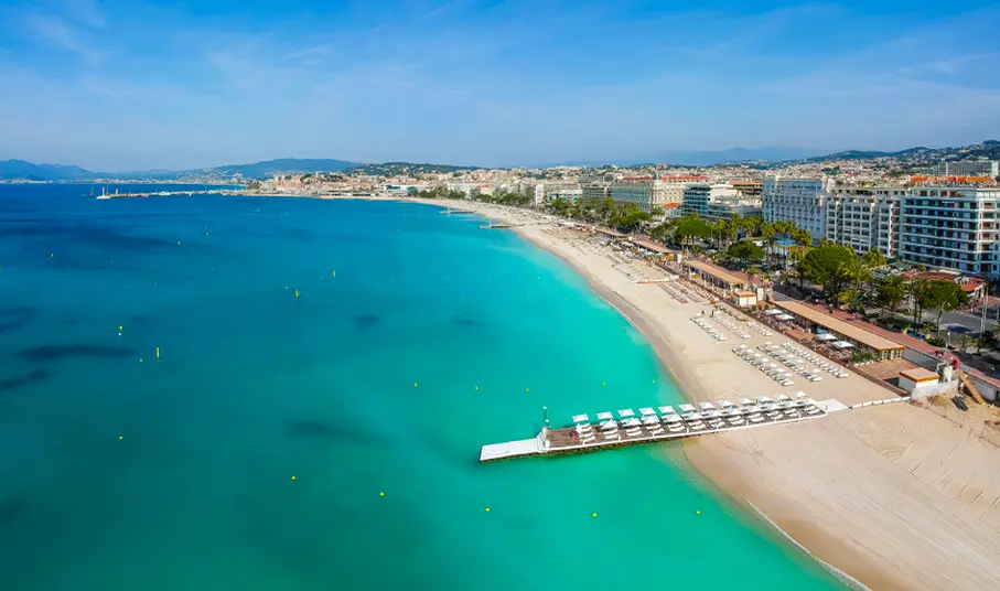 Beach in Cannes, France