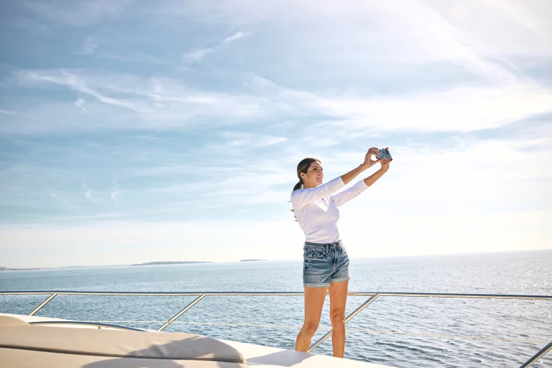 Raquel Romans on a Yacht in Cote d'Azur:
