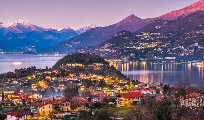 Aerial view of Bellagio