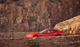Raquel Romans in a Ferrari Portofino