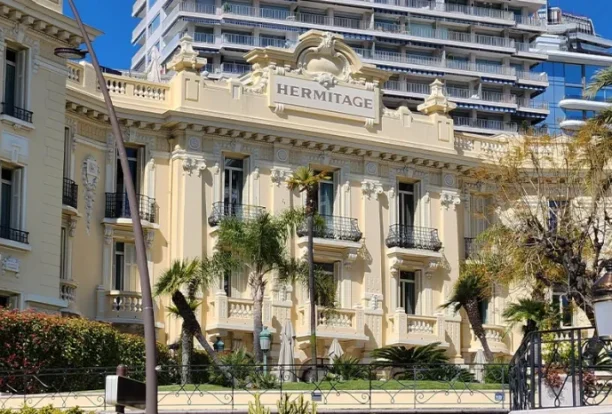 Hotel Hermitage Monte Carlo on trip with Raquel